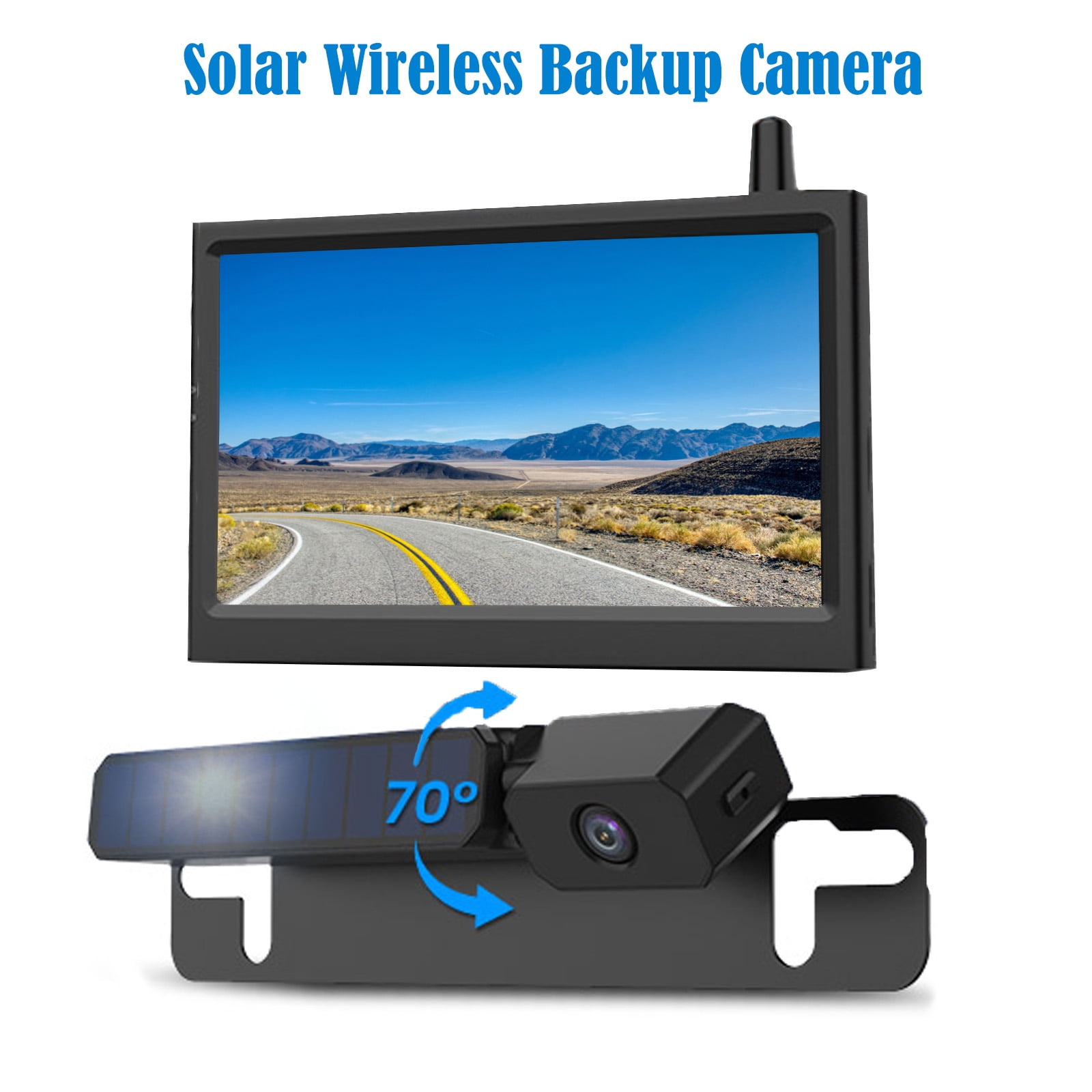 AutoVox Solar Wireless Backup Camera for Truck Reverse Camera with