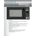 thumbnail image 2 of Advent MW912B Black Built-in Microwave Oven, Specially Built for RV, Recreational Vehicle, Trailer, Camper, Boat, Yacht, Motor Home etc., 0.9 cu.ft. Capacity, 900 Watts Cooking Power, Black Housing, 2 of 3