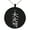 Black, variant on Stainless Steel Reiki Dai Ko Myo Master Engraved Small Medallion Circle Charm Pendant Necklace