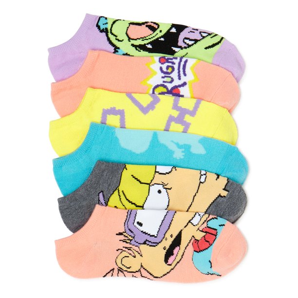 Rugrats Character Women's No Show Socks, 6Pack, Size 410 Walmart