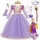 thumbnail image 2 of Disney niños niña Rapunzel princesa vestido niños Cenicienta Ariel carnaval Cosplay disfraz fiesta de cumpleaños traje ropa 9-10T (etiqueta 150) Gao Jinjia LED, 2 of 2