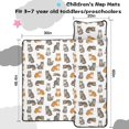 thumbnail image 4 of Realistic Cat White Pattern Teens Toddler Nap Mat with Pillow, Sleeping Mat Bag for Preschool Daycare 60"x20", 4 of 5