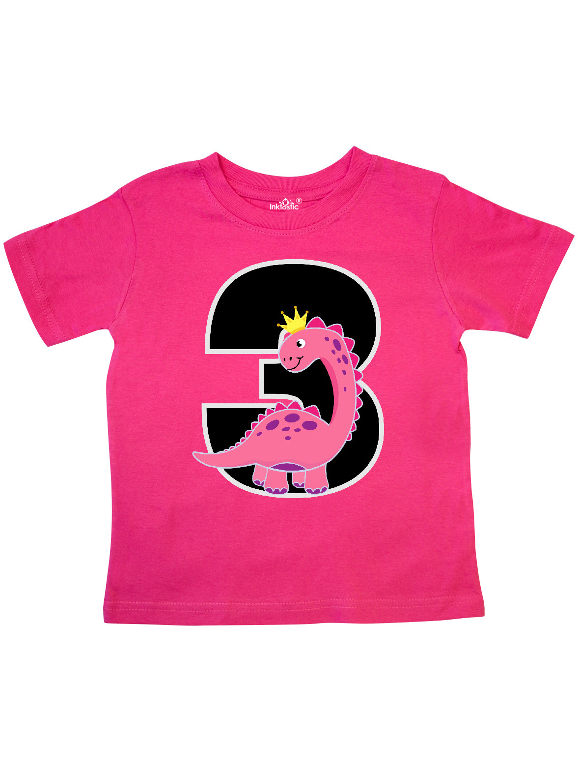INKtastic 3rd Birthday Dinosaur Outfit Girl Toddler TShirt Walmart