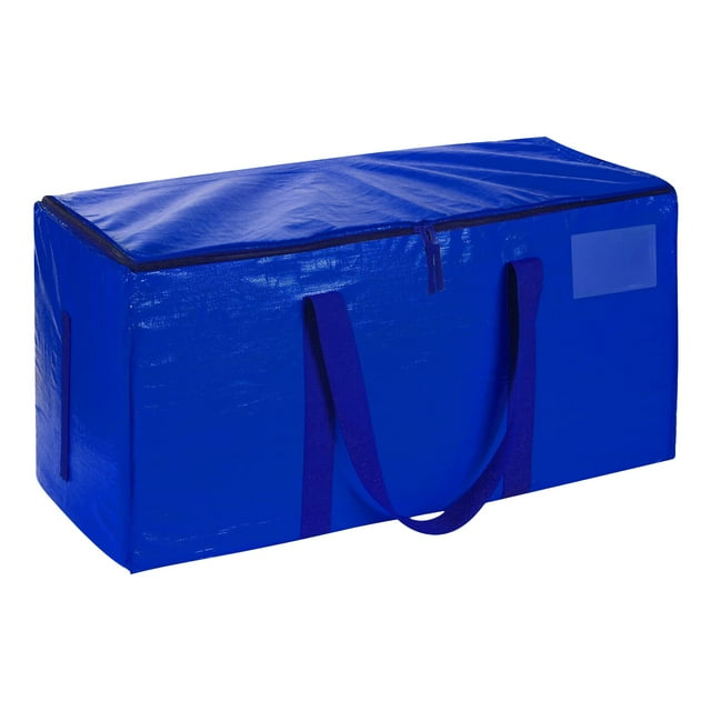24 Gallon Extra Large Heavy Duty Foldable Moving Bags Storage Bags With Zipper Reinforced Handles Blue Packing Bags Moving For Moving Storage Travel Saving for Daily Household and Travel Storage