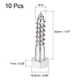 thumbnail image 2 of Uxcell M10 x 40mm 304 Stainless Steel Hex Lag Screws for Wood 10 Pack, 2 of 5