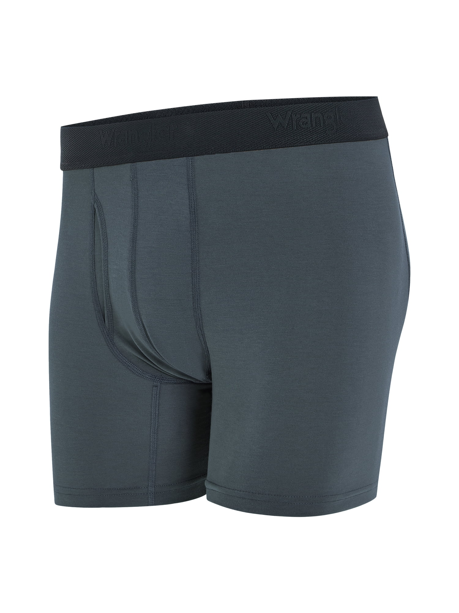 Wrangler Dry Flex 6" Wool Boxer Brief Men's Underwear, Medium, Turbulence/Titan/Coronet Blue, 3-Pack