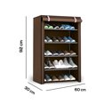 thumbnail image 2 of Zapatera de 5 Niveles Multifuncional | Estante para Zapatos | Almacenamiento de Calzado de Acero Inoxidable | Closet Organizador para Tenis | Tela Impermeable, 2 of 5