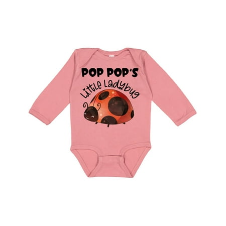 

Inktastic Pop Pop s Little Ladybug Boys or Girls Long Sleeve Baby Bodysuit