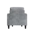 thumbnail image 6 of Home Design Goliad Velvet Armchair with Pocket Spring, Soft Cushions, Clean Lines Design, Gray, 6 of 8