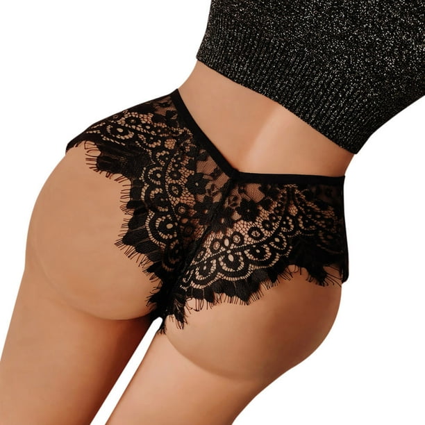 Women Underwear Brief Sexy Lace Bow Thong Panties Transparent 3 Pack, Shop  Today. Get it Tomorrow!