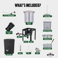thumbnail image 2 of Hike Crew 15-Piece 50,000 BTU Outdoor Propane Turkey Fryer Kit with Igniter, 30qt & 10qt Pots & More, 2 of 7