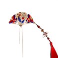thumbnail image 4 of Hairpin Chinese Ancient Style Flower Hair Clip Traditional Hairpin Chinese Hair Accessories Hand Fan Jewelry Section 4, 4 of 5