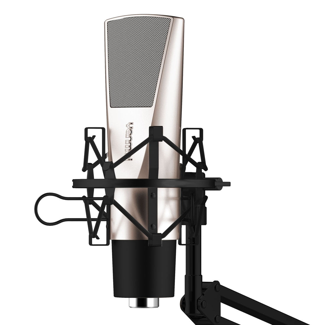 AMZER Professional Game Condenser Sound Recording Microphone with Holder, Compatible with PC and Mac for Live Broadcast Show, KTV, etc.(Black)