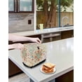 thumbnail image 3 of Beige Boho Small Toaster Cover 2 Slice, Kitchen Appliance Covers, Retro Ethnic Shabby Colorful Floral Patterned Toaster Oven Cover with Loop, Bread Machine Cover Polyester Dust Cover Protection, 3 of 4