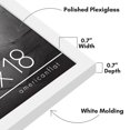 thumbnail image 3 of Americanflat 12x18 Poster Frame with Polished Plexiglass - Streamline Collection - Thin Border Picture Frame for Wall Display - Hanging Hardware Included - White, 3 of 5