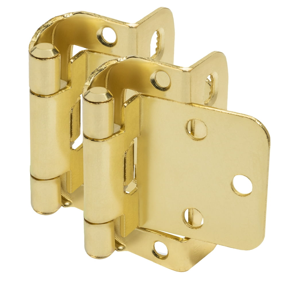 Cosmas 18650BB Brushed Brass Self Closing Partial Wrap Hinge 1