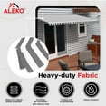 thumbnail image 2 of ALEKO 10'x8' Retractable Patio Awning Fabric Replacement, Grey White Striped Color, 2 of 12