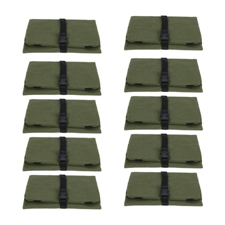 

10X Roll Tool Roll Multi- Tool Roll Up Bag Wrench Roll Pouch Hanging Tool Zipper Carrier Tote
