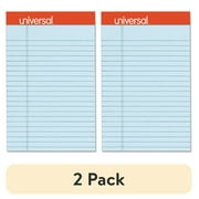 (2 pack) Fashion Colored Perforated Note Pads, 5 X 8, Legal, Blue, 50 Sheets, 6/pack