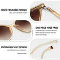 thumbnail image 7 of Joopin Retro Round Polarized Sunglasses for Women Men Classic Vintage Sunnies (Clear Tea), 7 of 7