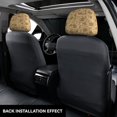 thumbnail image 3 of Kdxio Brown Flowers Pattern Print 2 Piece Car Head Rest Covers Set Auto Front/Rear Seats Headrest Cover Universal Fit Most Cars,Sedan, SUV, 3 of 9