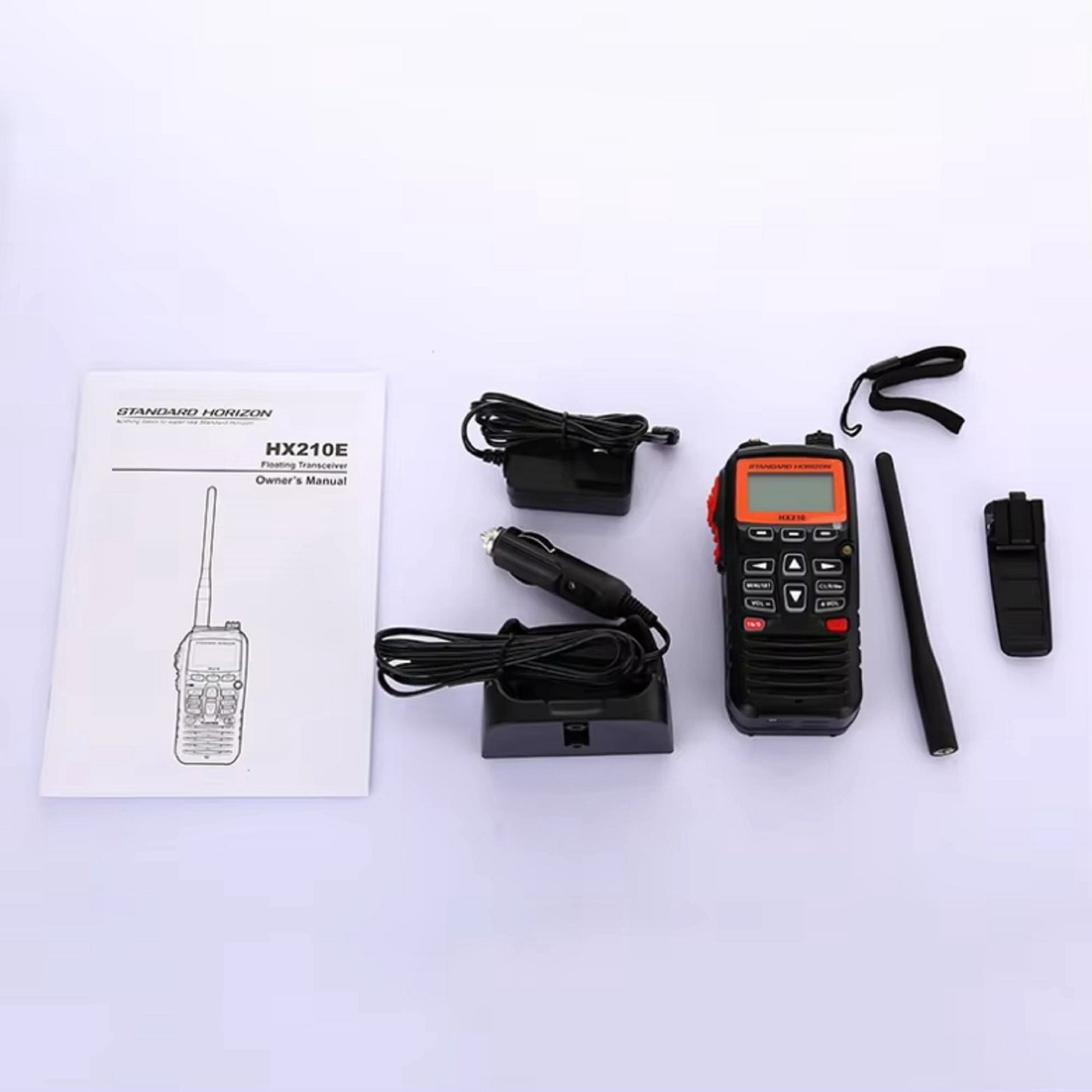Standard Horizon HX210 walkie talkie 2-way Radio VHF Marine Floating Handheld Radios IPX7 Waterproof Transceiver with SBR-23Li Walkie Talkie Battery