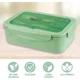thumbnail image 3 of Fiambrera, Bento Box Bento Box con tenedor y 3 compartimentos 1400ml Seguridad a prueba de fugas Fiambrera hermética ecológica para picnic, escuela, trabajo, verde kaili Sencillez, 3 of 5
