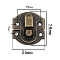 thumbnail image 2 of 5/12set Jewelry Box Hasp Clasp Suitcase Wood Chest Cabinet Decorative Lock Latch, 2 of 5