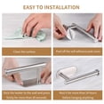 thumbnail image 2 of Toilet Paper Holder,Brushed Nickel,Wall Mount, Upgraded Adhesive Toilet Roll Holder,no Drilling,Bathroom Washroom, 2 of 5