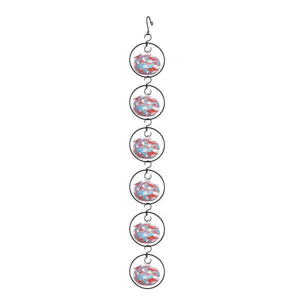 Oferta por tiempo limitado!Alimentador de colibrí Flexible 6 redondo, bebedero de colibrí para exteriores, alimentador de agua con forma de carillón de viento, bebedero para pájaros colgante