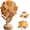 Warm Orange & Beech Wood, variant on 5 Sunflower Wooden Trivets for Kitchen Table - Beech Wood Heat Resistant Foldable Trivet Mats Set for Hot Pots Pans Bowls Dishes Teapots, Tree-Shaped Stand Holder Storage(Walnut & Beech Wood)