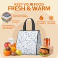 thumbnail image 5 of Pioneer Flower Floral Print Pattern Insulated Lunch Bag for Women Men, Large Portable Soft Cooler Tote, Thermal Food Storage Bag with Pearl Cotton, 8.66L, 8.75"x5.75"x9.5", 5 of 6