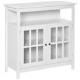 thumbnail image 2 of HOMCOM Kitchen Storage Sideboard Cabinet with Open Shelf and Glass Door Cabinets, 2 of 9