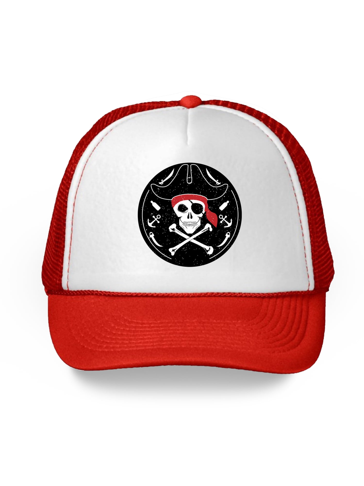 Awkward Styles Jolly Roger Cap Skull Trucker Hats Day of the Dead Skull