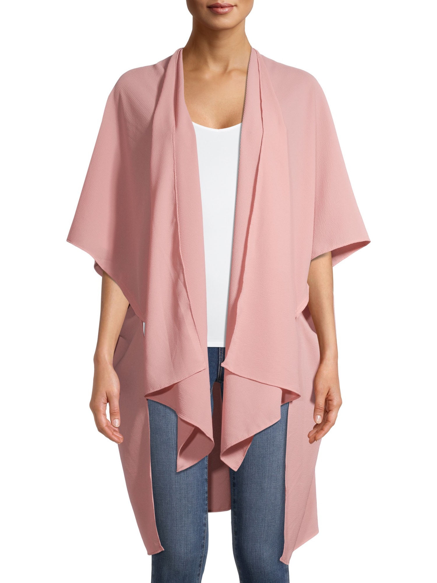 Time and Tru Women's Solid Kimono