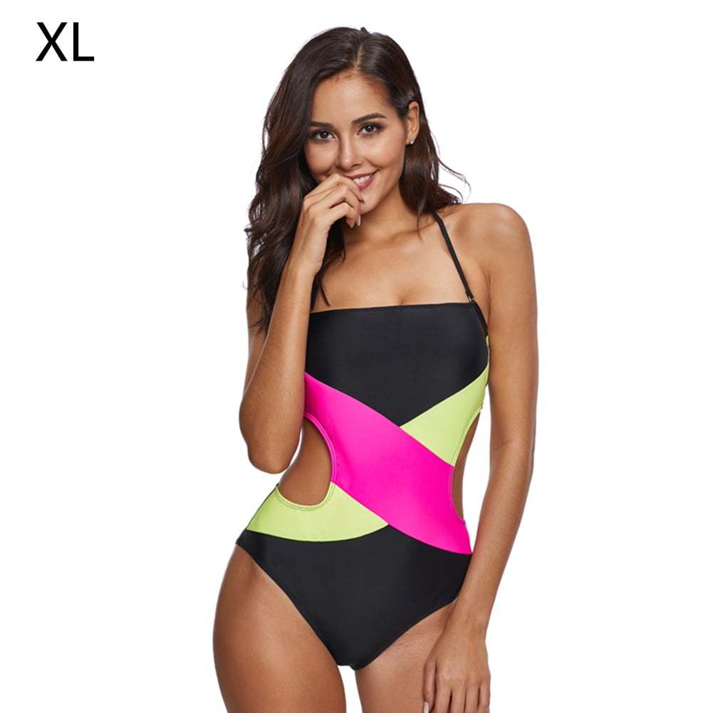 multicolor one piece swimsuit