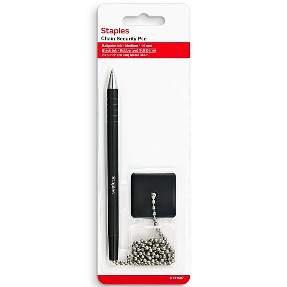 Staples Anchor Counter Top Pen Medium Point Black Ink (31587-CC)