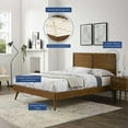 thumbnail image 5 of Modway Marlee Twin Wood Platform Bed with Splayed Legs in Walnut, 5 of 12