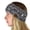 3 Tone Gray, variant on Soft Stretch Cable Knit Side Epoxy Button for Mask Fuzzy Lined Ear Warmer Headband, Red