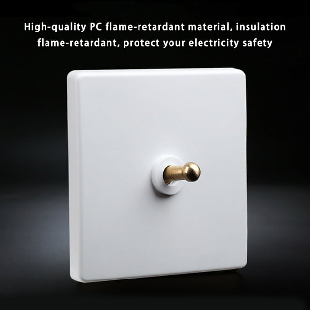mmirethe Switch Wall Button Socket Lever Toggle Control White Improvement Antique Household Brass Light Panel Accessory Supply Connector 1 White 3