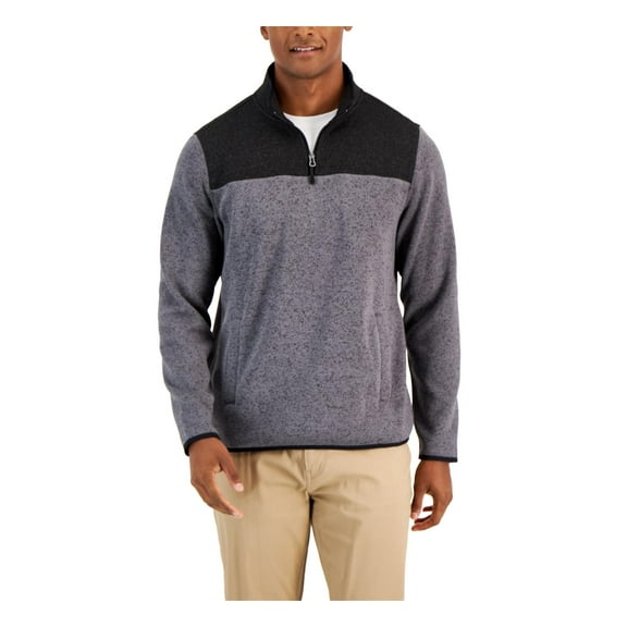 Club Room Mens 1/4 Zip Sweater Fleece Jacket