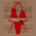 thumbnail image 5 of Traje baño 3 piezas para mujer Traje baño Halters Traje baño color sólido, 5 of 5