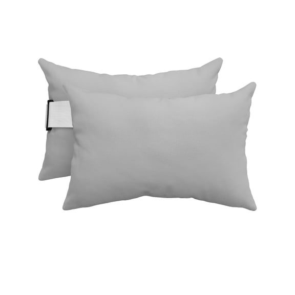 Pack of 4 Outdoor Lumbar Pillow Covers 12x20 Inch, Grey Waterproof Throw Pillow Covers Set, Farmhouse Solid Gray Color Modern Art Indoor&Outdoor Decorative Cushion Cases for Patio Porch Car