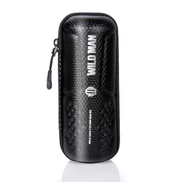 Portaherramientas para botella de bicicleta, bolsa de herramientas negra de PU a prueba de lluvia, viga delantera, bolsa dura para bicicleta, estuche rígido, bolsa para kit de reparación de biciclet