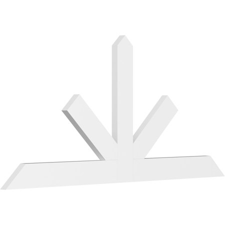84"W x 38 1/2"H x 2"D x 6"F, 11/12 Pitch, Saratoga Architectural Grade PVC Gable Bracket
