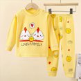 thumbnail image 2 of TOWED22 Little Boys Pajamas 2 Pieces Long Set Cotton Sleepwear Kids Excavator Pjs Toddler Winter Clothes 6-12 Months 12-24 Months 2t 3t 4t 5t 6t 7t 8t 9t Children,Yellow,18-24 M, 2 of 4