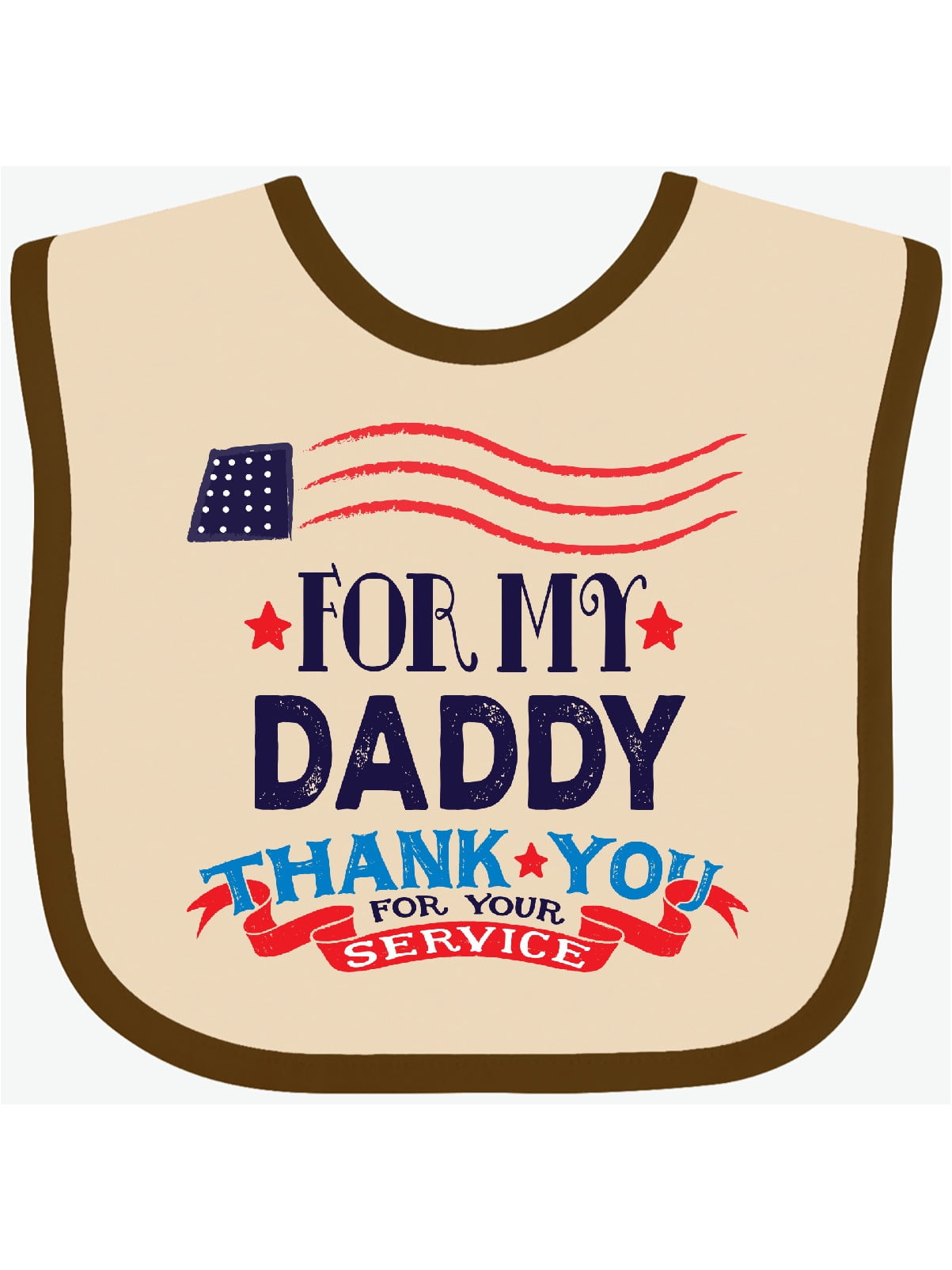 Daddy Military Thank You For Service Baby Bib Walmart Com Walmart Com