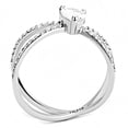 thumbnail image 2 of High polished (no plating) Stainless Steel Ring with AAA Grade CZ in Clear for Women Style DA135, 2 of 4