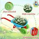 thumbnail image 3 of Juego de herramientas de jardinería para niños, juego de jardinería para niños, juguetes de excavación para patio trasero al aire libre con carretilla, pala, rastrillo, paleta, tenedor, regalos de, 3 of 7