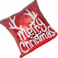 thumbnail image 2 of Rojo de lentejuelas copo de nieve Reno letra patrón sofá decoración del hogar fundas de almohada de coche funda de almohada suave funda de almohada 40x40cm kenally JR0775-02, 2 of 5